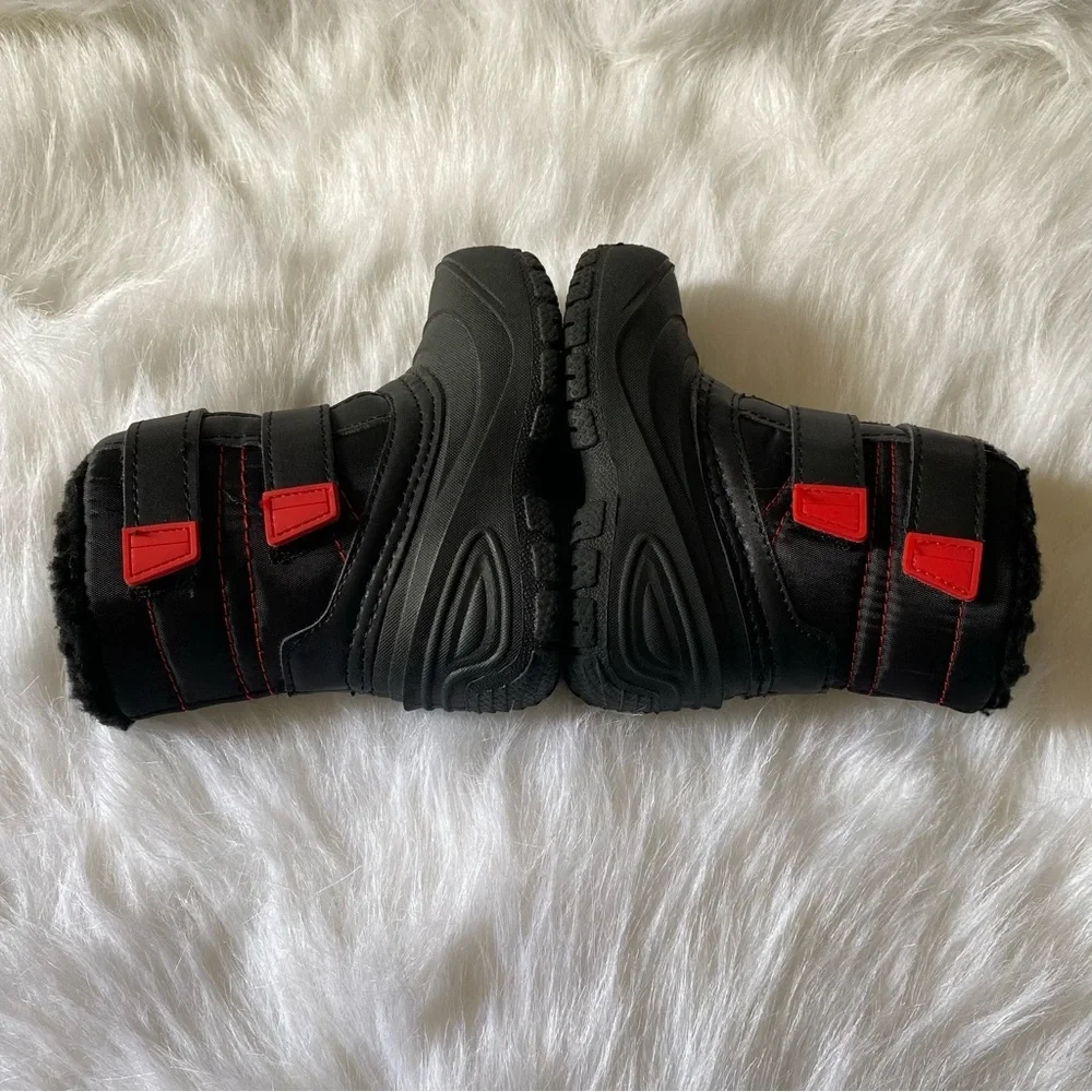 Wonder Nation Boots Boys Size 6 Black Velcro Latch New With Tags‎ -5 F